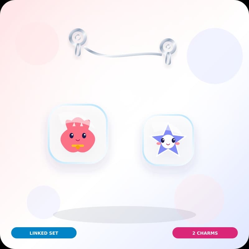 Linked Acrylic Charm Set