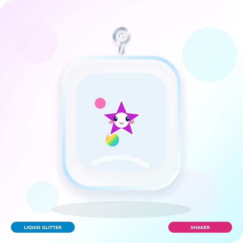 Liquid Glitter Shaker Keychain
